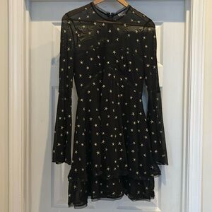 Donna Mizani sheer star embroidered dress